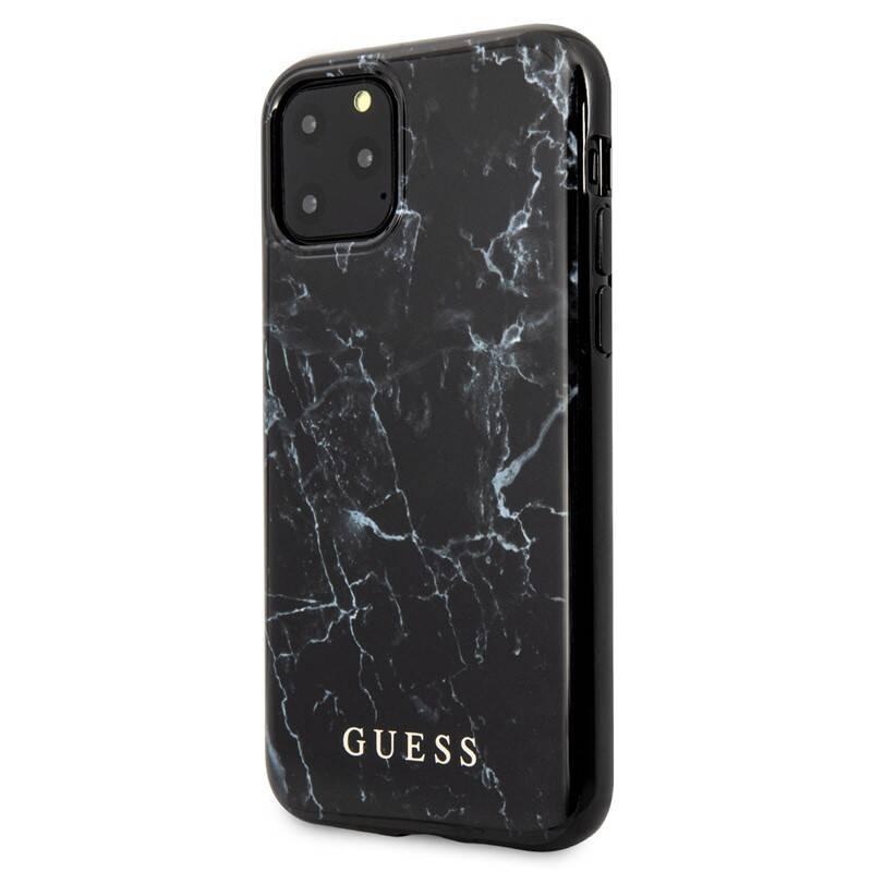 Kryt na mobil Guess Marble Design pro iPhone 11 Pro černý