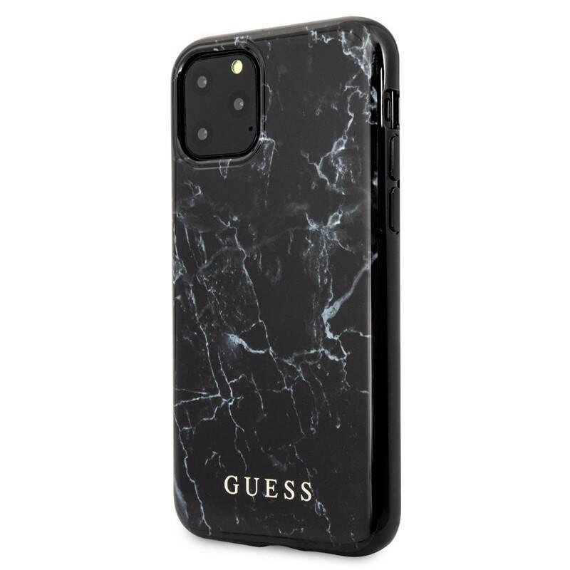 Kryt na mobil Guess Marble Design pro iPhone 11 Pro Max černý