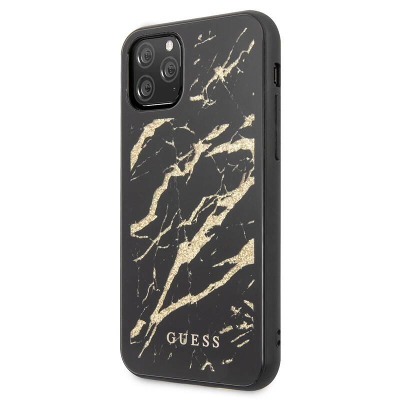 Kryt na mobil Guess Marble Glass pro iPhone 11 Pro Max černý, Kryt, na, mobil, Guess, Marble, Glass, pro, iPhone, 11, Pro, Max, černý