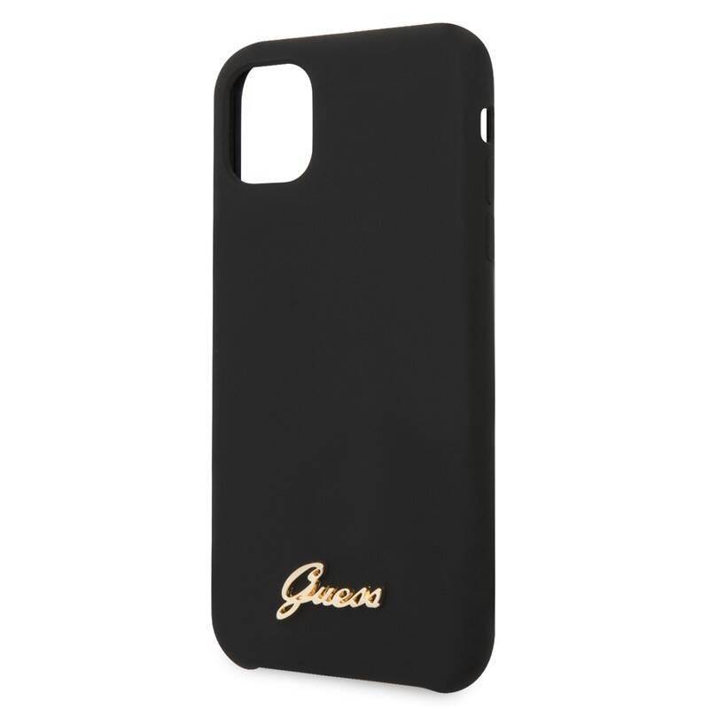 Kryt na mobil Guess Silicone Vintage pro iPhone 11 černý