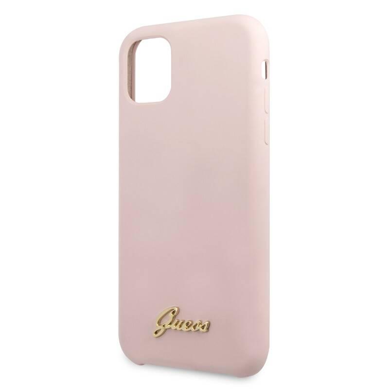 Kryt na mobil Guess Silicone Vintage pro iPhone 11 Pro Max růžový, Kryt, na, mobil, Guess, Silicone, Vintage, pro, iPhone, 11, Pro, Max, růžový