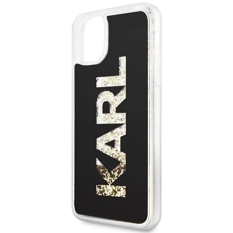 Kryt na mobil Karl Lagerfeld Glitter pro Apple iPhone 11 Pro Max černý zlatý