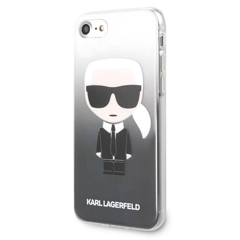 Kryt na mobil Karl Lagerfeld Iconic Degrade pro Apple iPhone 7 8 SE2 černý