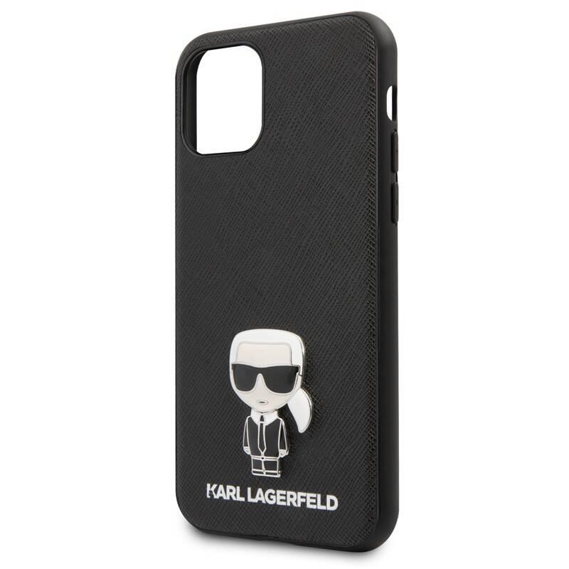 Kryt na mobil Karl Lagerfeld Saffiano Iconik pro Apple iPhone 11 Pro černý