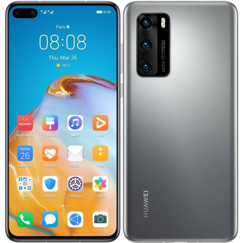 Mobilní telefon Huawei P40 šedý