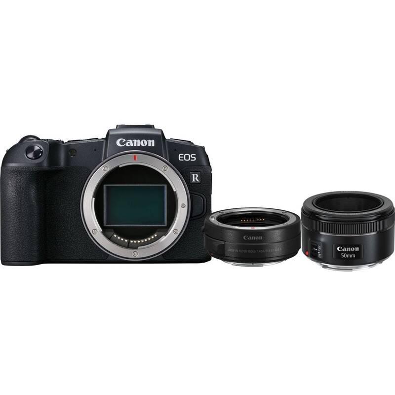 Set výrobků Canon EOS RP adapter EF 50 mm f 1.8 STM, Set, výrobků, Canon, EOS, RP, adapter, EF, 50, mm, f, 1.8, STM
