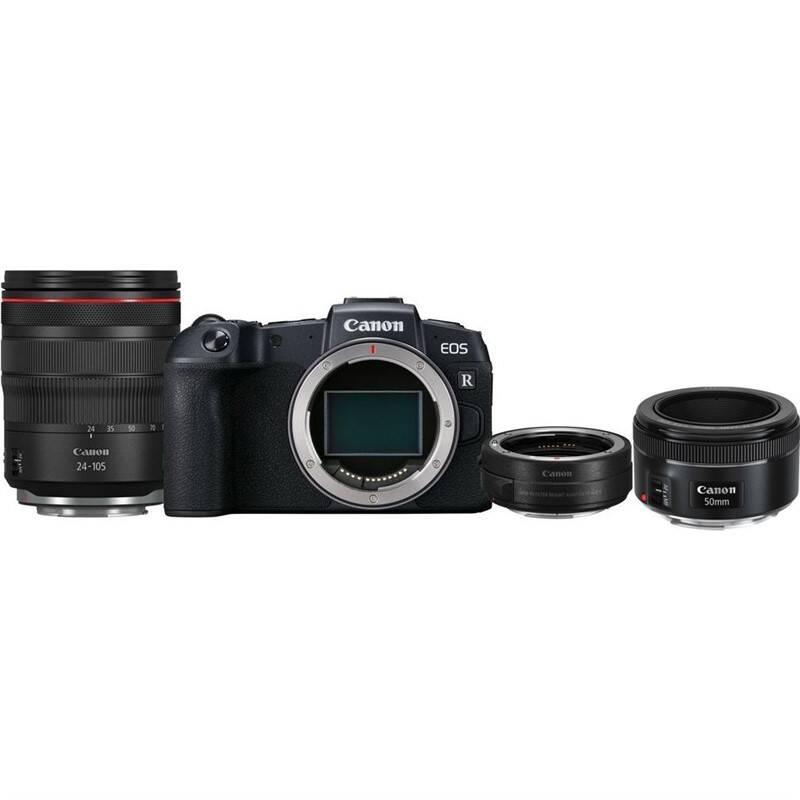 Set výrobků Canon EOS RP M 24-105 L IS USM adapter EF 50 mm f 1.8 STM, Set, výrobků, Canon, EOS, RP, M, 24-105, L, IS, USM, adapter, EF, 50, mm, f, 1.8, STM