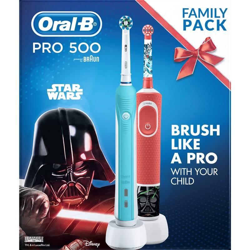 Set zubních kartáčků Oral-B PRO 500 Vitality Kids D100 Star Wars