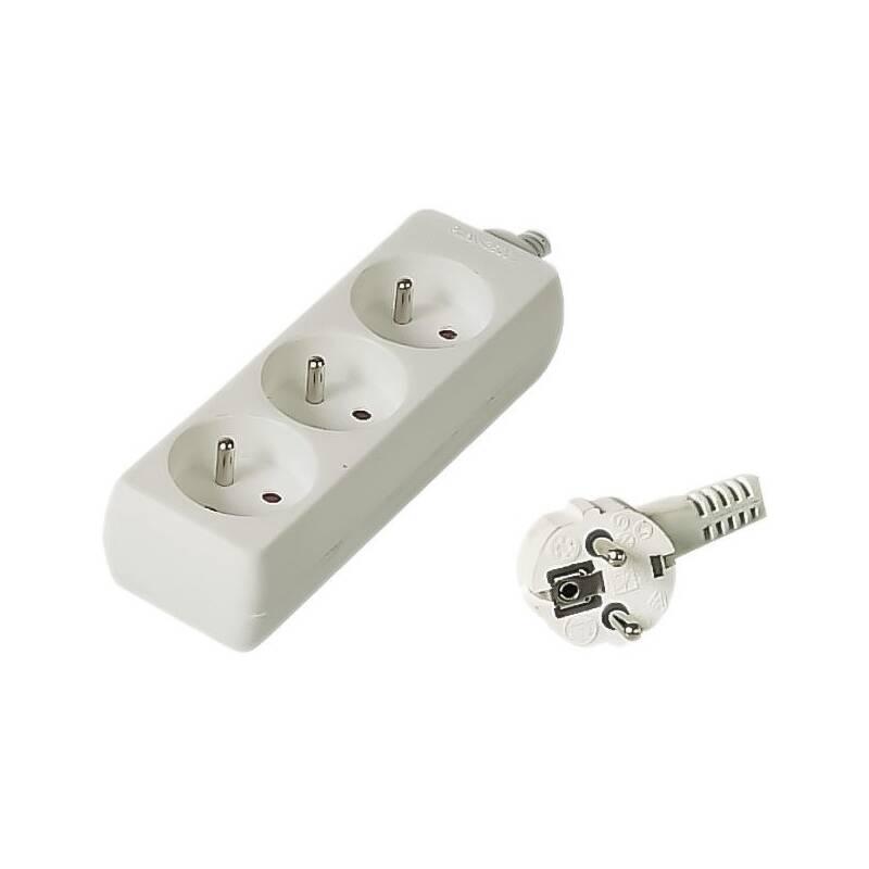 Kabel prodlužovací PremiumCord 3x zásuvka, 3m