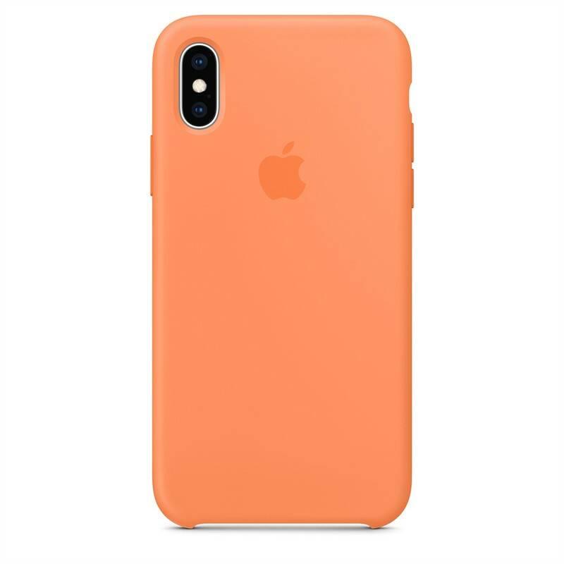 Kryt na mobil Apple Silicone Case pro iPhone Xs - papájový, Kryt, na, mobil, Apple, Silicone, Case, pro, iPhone, Xs, papájový