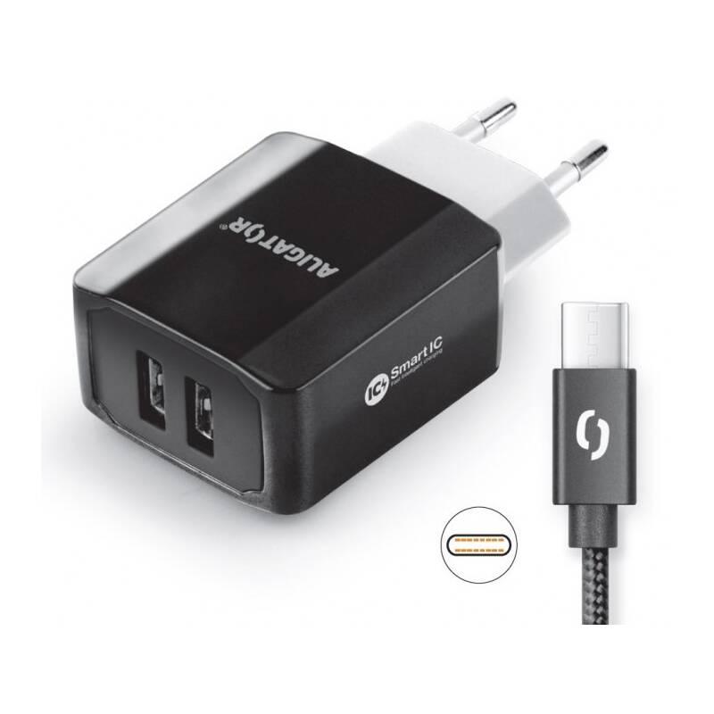 Nabíječka do sítě Aligator 2xUSB, smart
