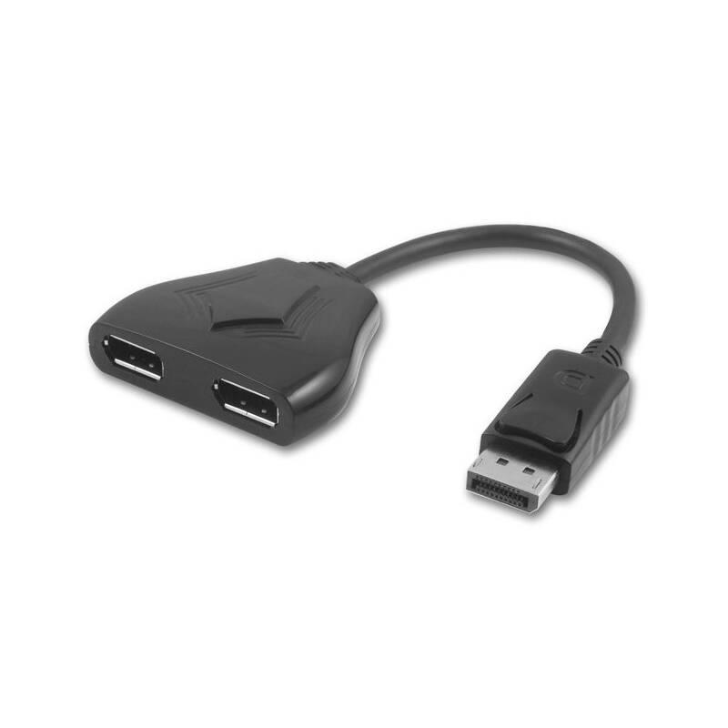 Redukce PremiumCord DisplayPort 2x DisplayPort, 4K černá