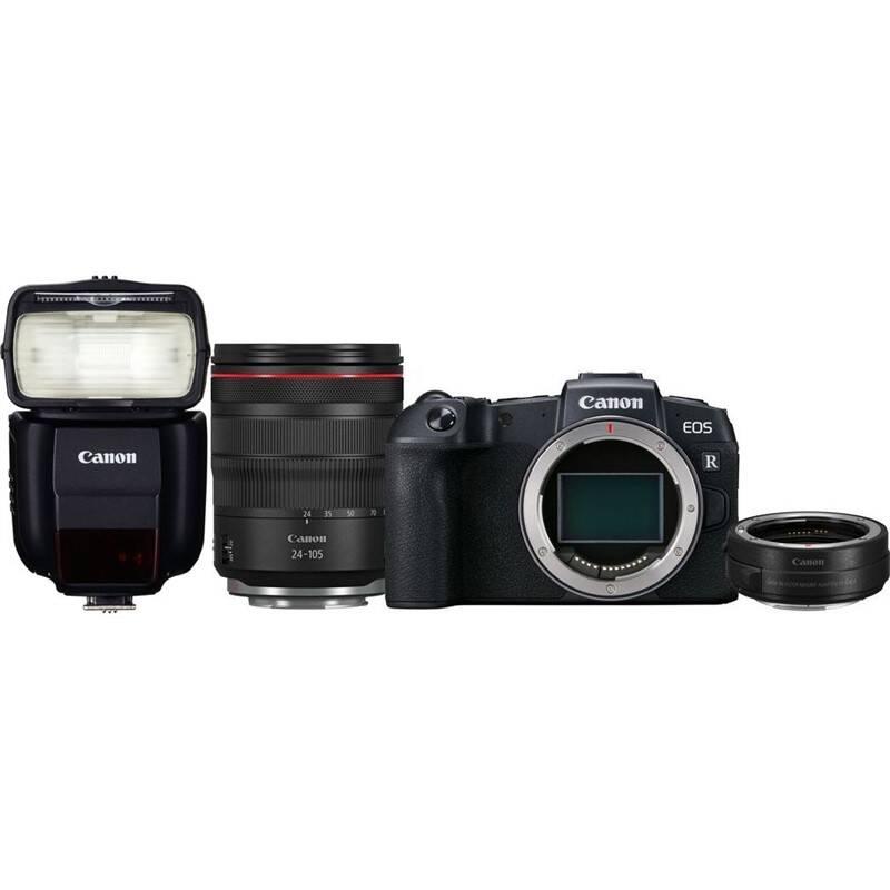 Set výrobků Canon EOS RP M 24-105 L IS USM adapter blesk 430EX III-RT, Set, výrobků, Canon, EOS, RP, M, 24-105, L, IS, USM, adapter, blesk, 430EX, III-RT