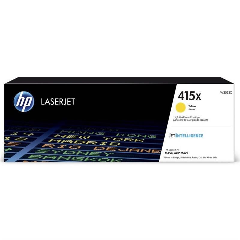Toner HP 415X, 6000 stran žlutý