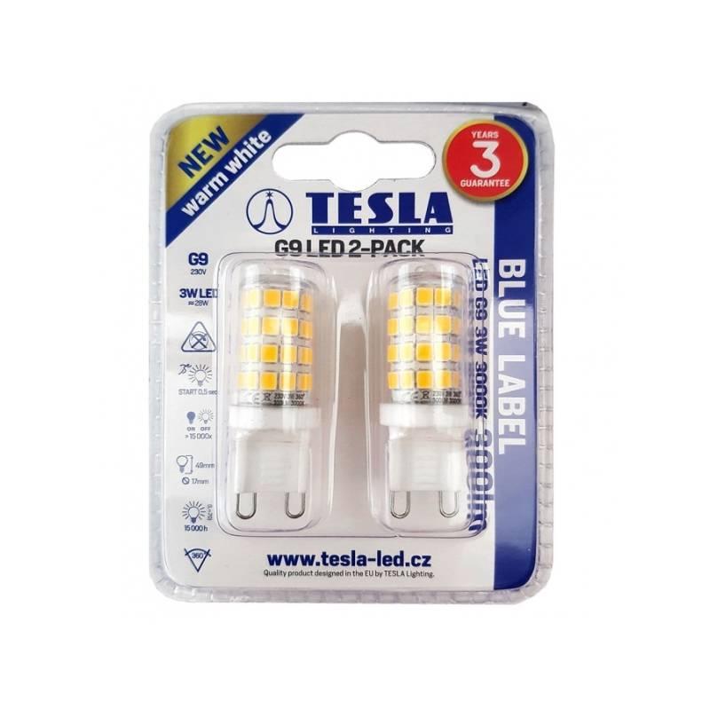 Žárovka LED Tesla bodová, 3W, G9, teplá bílá, Žárovka, LED, Tesla, bodová, 3W, G9, teplá, bílá