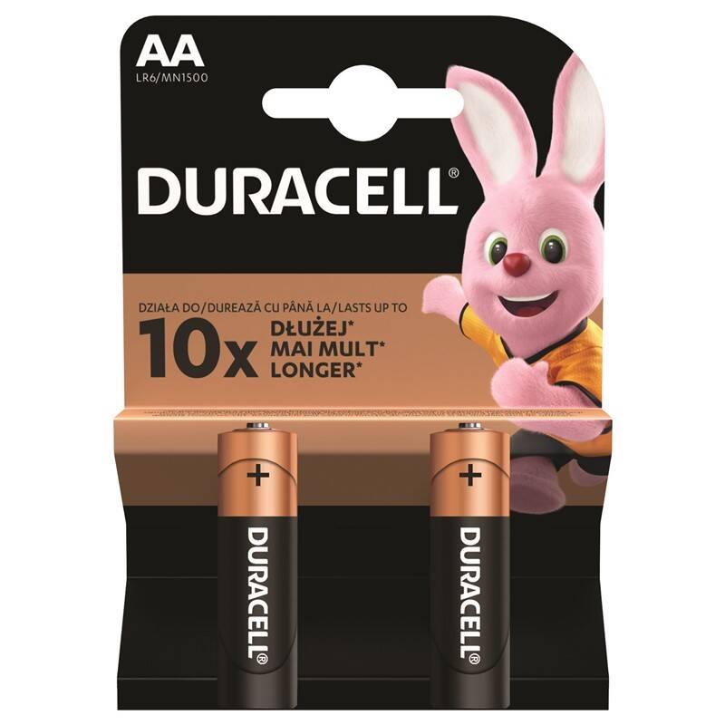 Baterie alkalická Duracell Basic AA, LR06, blistr 2ks