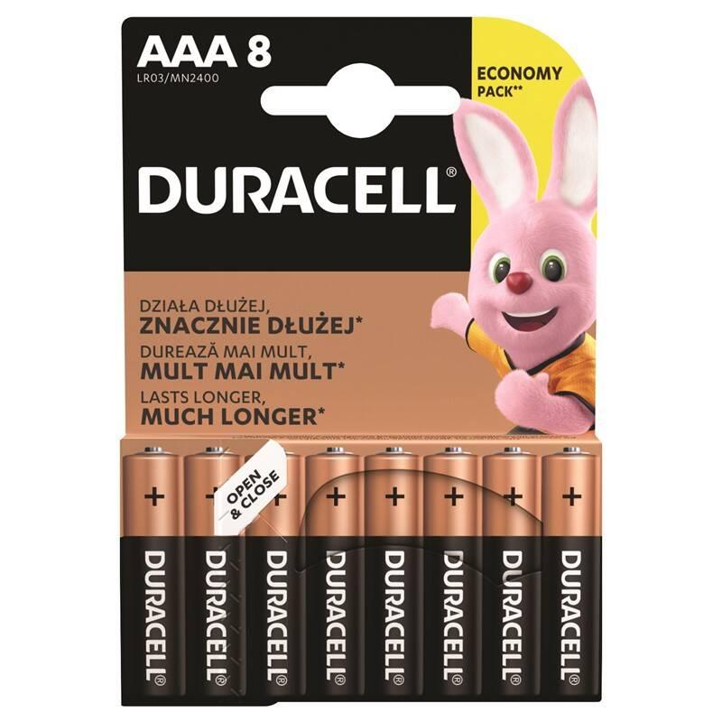 Baterie alkalická Duracell Basic AAA, LR03, blistr 8ks
