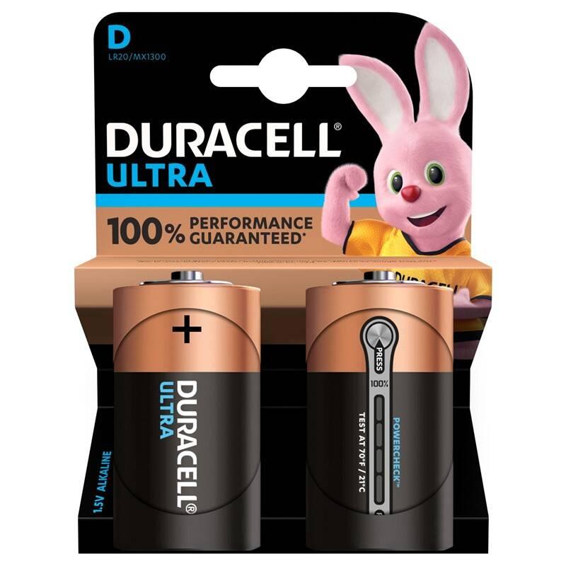 Baterie alkalická Duracell Ultra D, LR20, blistr 2ks