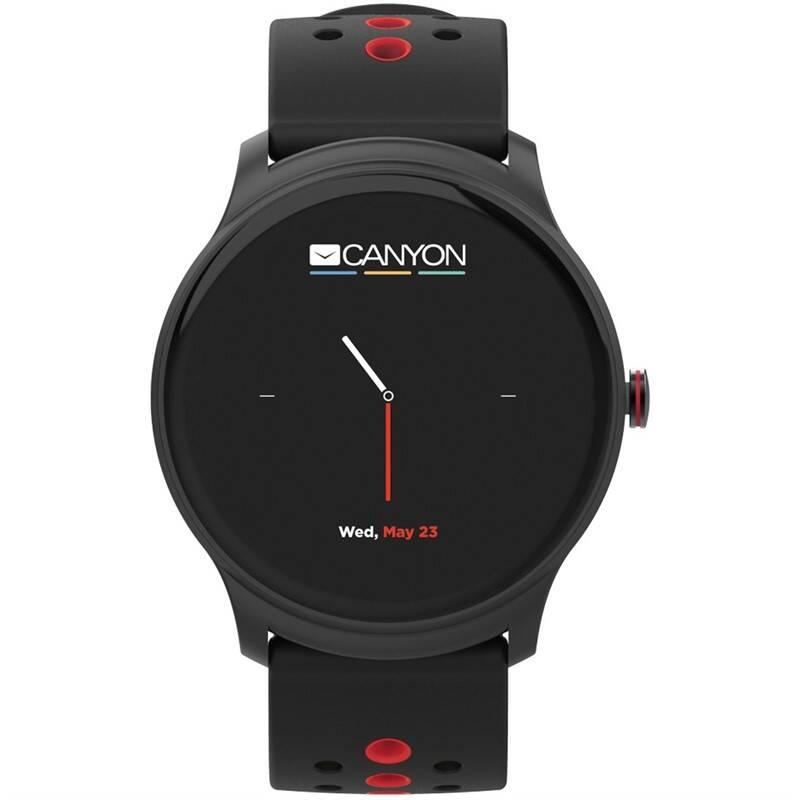 Chytré hodinky Canyon Oregano černý červený, Chytré, hodinky, Canyon, Oregano, černý, červený