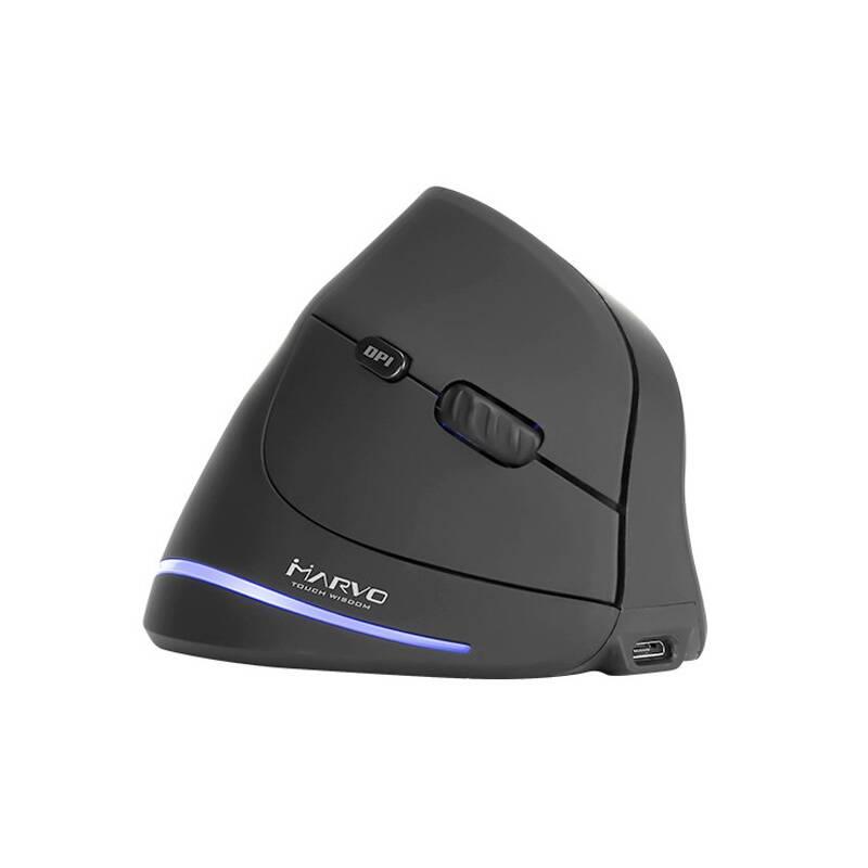 Myš Marvo M703W vertikální, ergonomická černá