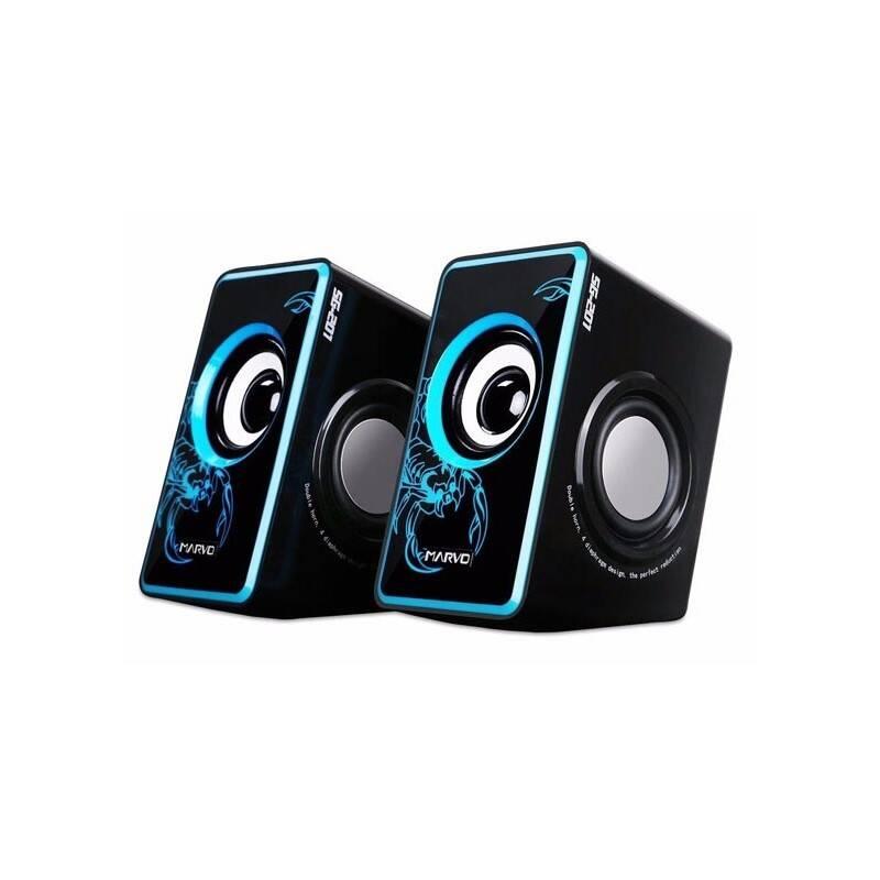 Reproduktory Marvo SG-201, 2.0 černé modré