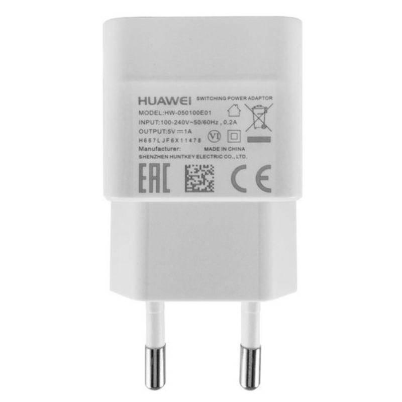 Nabíječka do sítě Huawei HW-050100E01W, micro USB kabel, 1A bílá