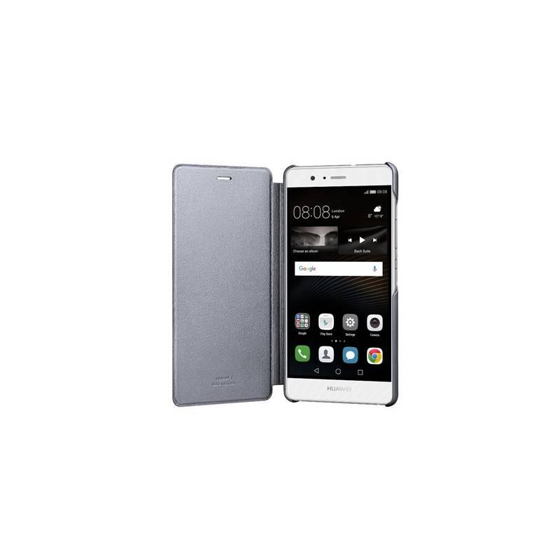 Pouzdro na mobil flipové Huawei P9 Lite Flip Cover šedé