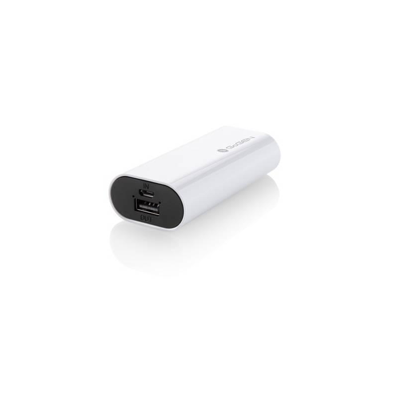 Powerbank GoGEN 4000 mAh, vstup mikro USB 5V 1A, výstup USB1 5V 1A černá bílá