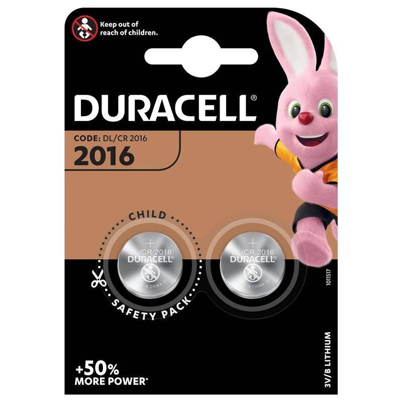 Baterie lithiová Duracell CR2016, blistr 2ks