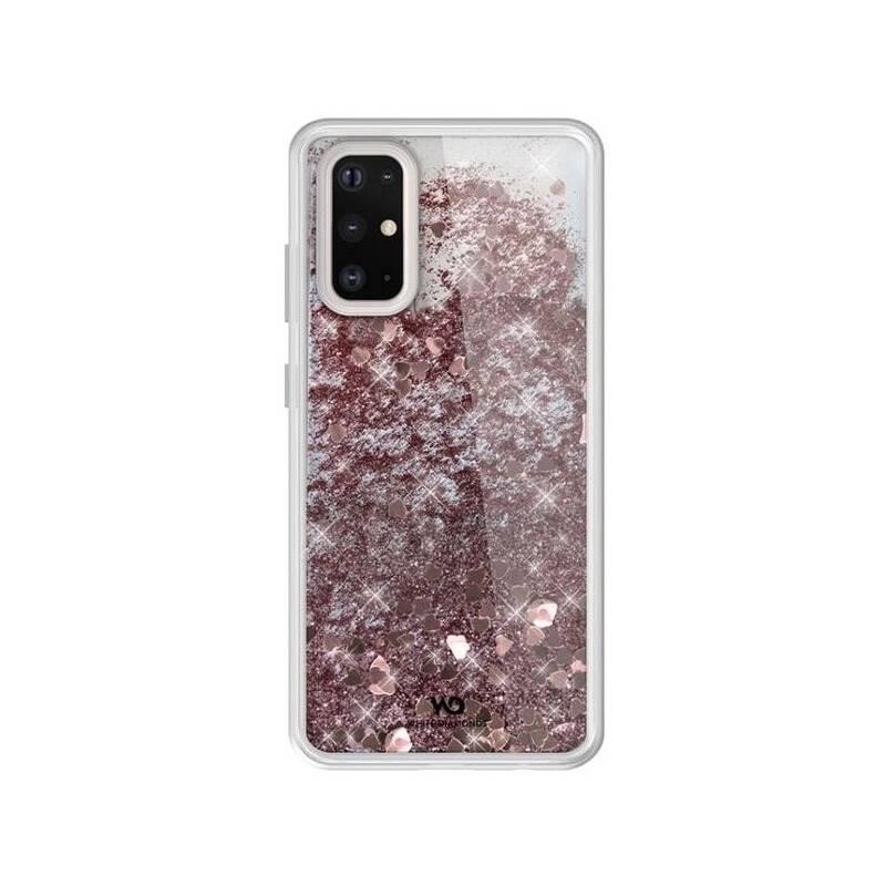 Kryt na mobil White Diamonds Sparkle Hearts pro Samsung Galaxy S20 růžový