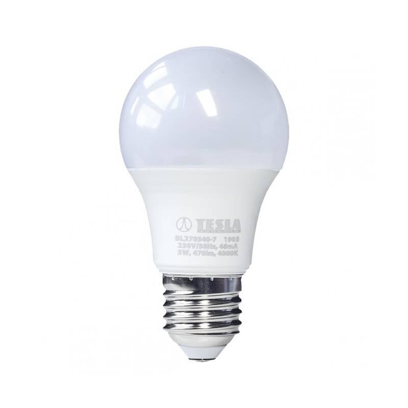 Žárovka LED Tesla klasik, 5W, E27, neutrální bílá, Žárovka, LED, Tesla, klasik, 5W, E27, neutrální, bílá