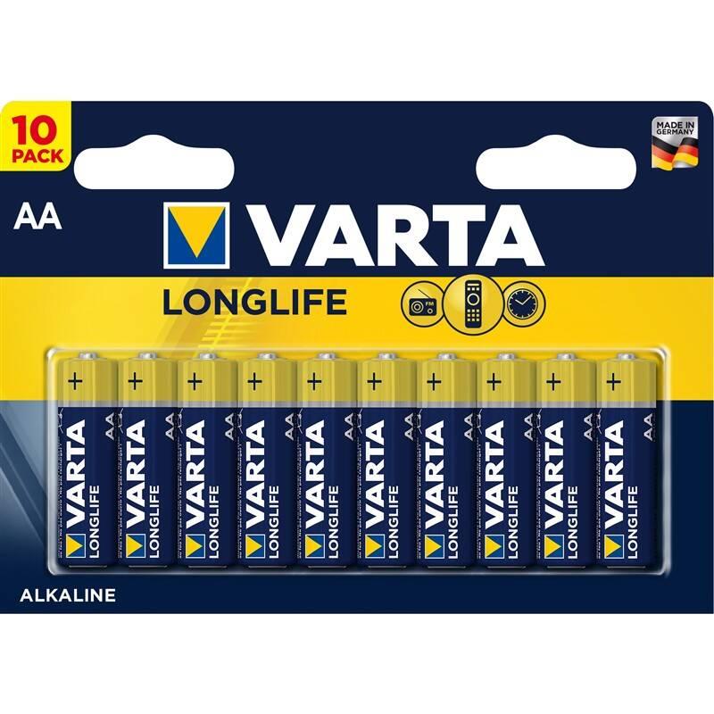 Baterie alkalická Varta Longlife AA, LR06, blistr 10ks, Baterie, alkalická, Varta, Longlife, AA, LR06, blistr, 10ks