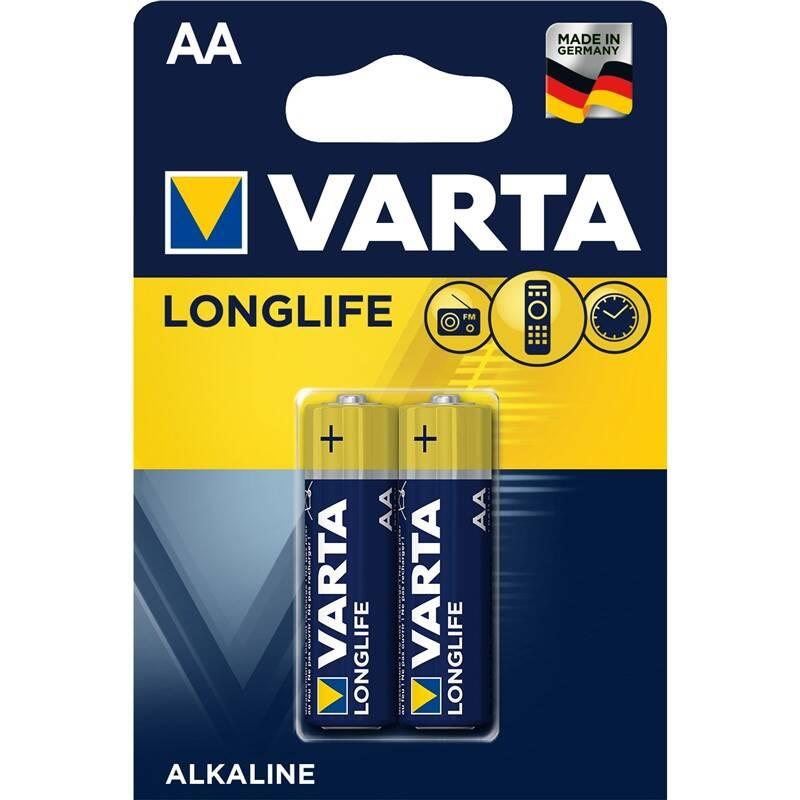 Baterie alkalická Varta Longlife AA, LR06, blistr 2ks
