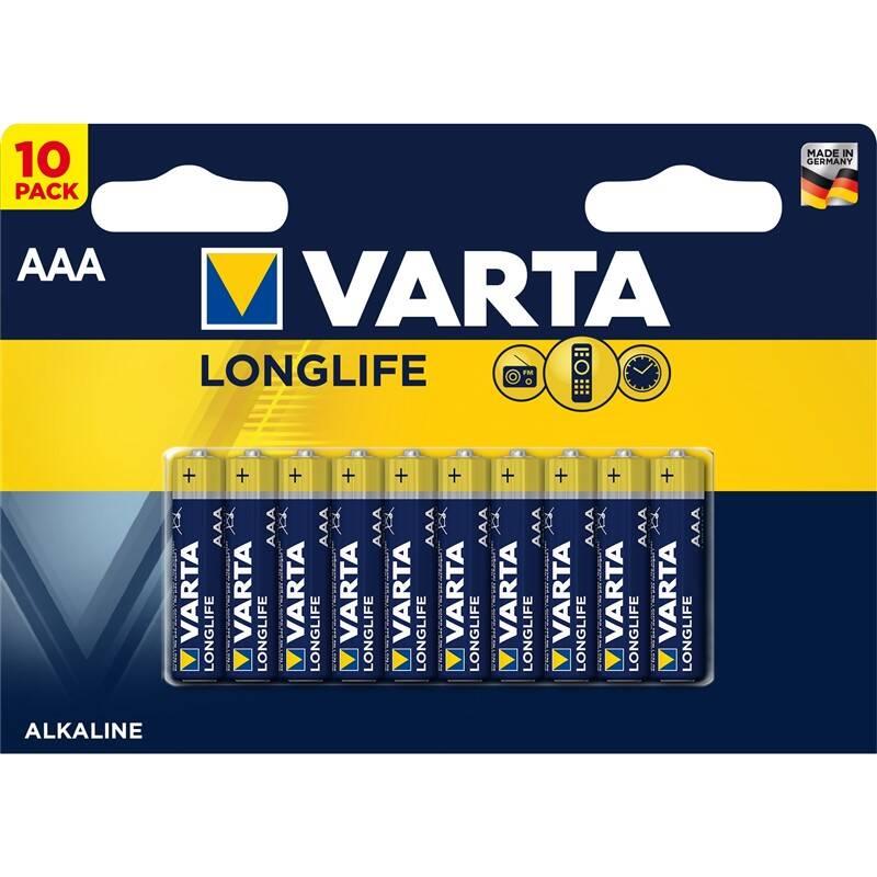 Baterie alkalická Varta Longlife AAA, LR03, blistr 10ks