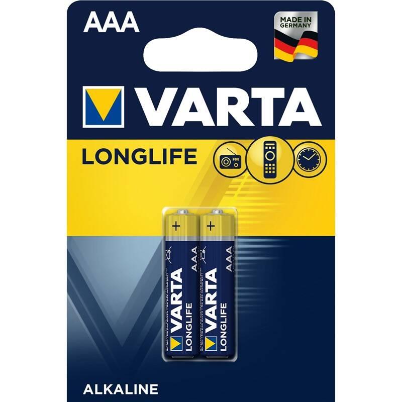 Baterie alkalická Varta Longlife AAA, LR03, blistr 2ks