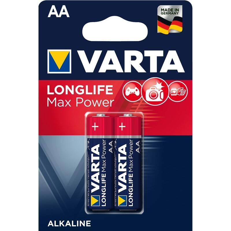 Baterie alkalická Varta Longlife Max Power AA, LR06, blistr 2ks