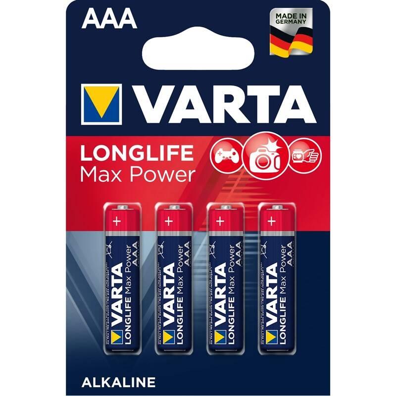 Baterie alkalická Varta Longlife Max Power AAA, LR03, blistr 4ks