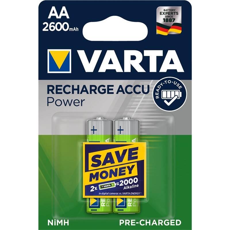 Baterie nabíjecí Varta Rechargeable Accu AA, HR06, 2600mAh, Ni-MH, blistr 2ks