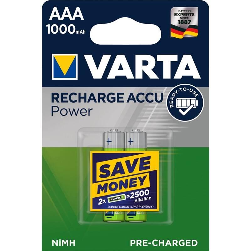 Baterie nabíjecí Varta Rechargeable Accu AAA, HR06, 1000mAh, Ni-MH, blistr 2ks