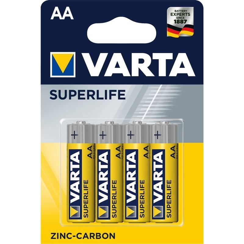 Baterie zinkouhlíková Varta Superlife AA, R06, blistr 4ks