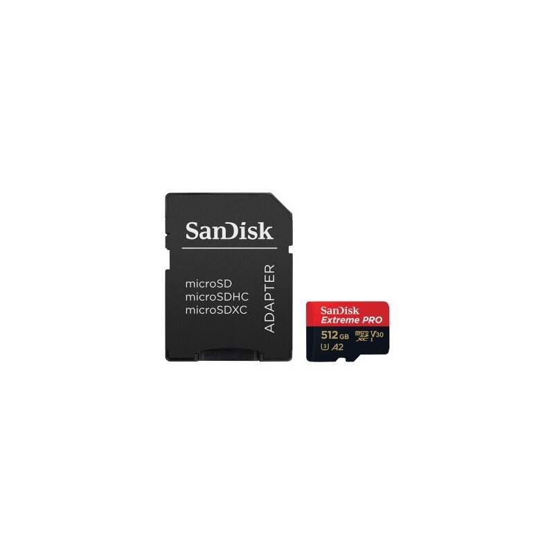 Paměťová karta Sandisk Micro SDXC Extreme Pro 512GB adaptér