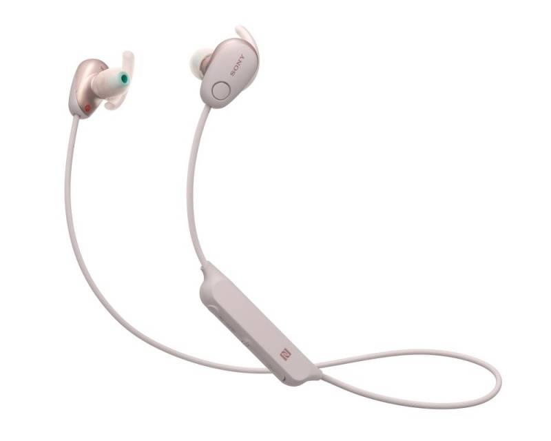 Sluchátka Sony WI-SP600NP růžová
