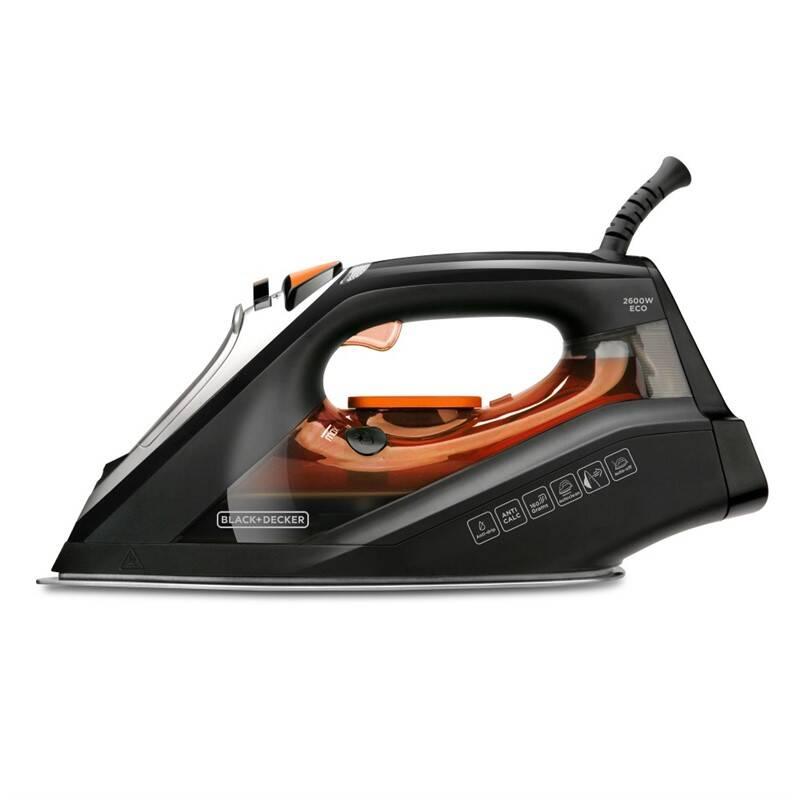 Žehlička Black Decker BXIR2601E černá oranžová