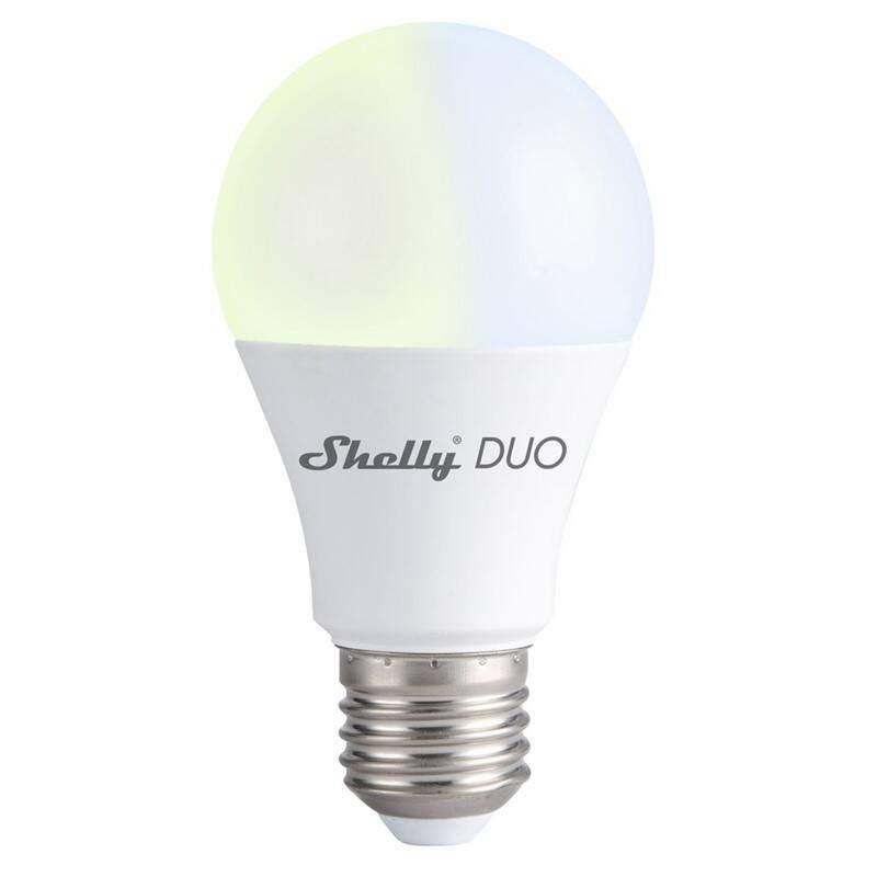 Chytrá žárovka Shelly DUO, stmívatelná, 800 lm, nastavitelná teplota bílé, WiFi, Chytrá, žárovka, Shelly, DUO, stmívatelná, 800, lm, nastavitelná, teplota, bílé, WiFi