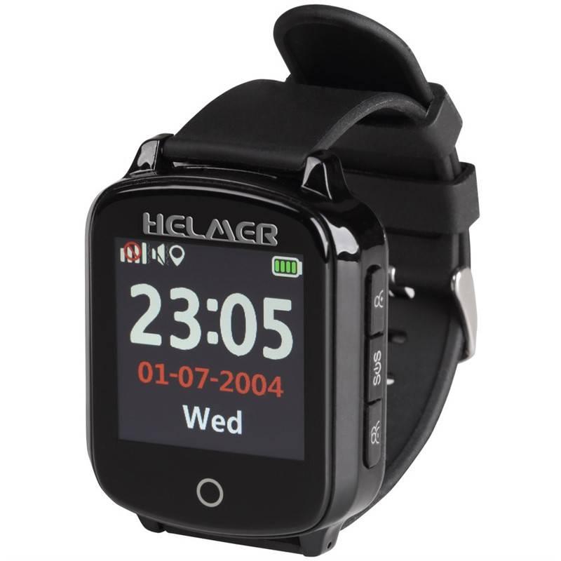 Chytré hodinky Helmer pro seniory LK 706 černé
