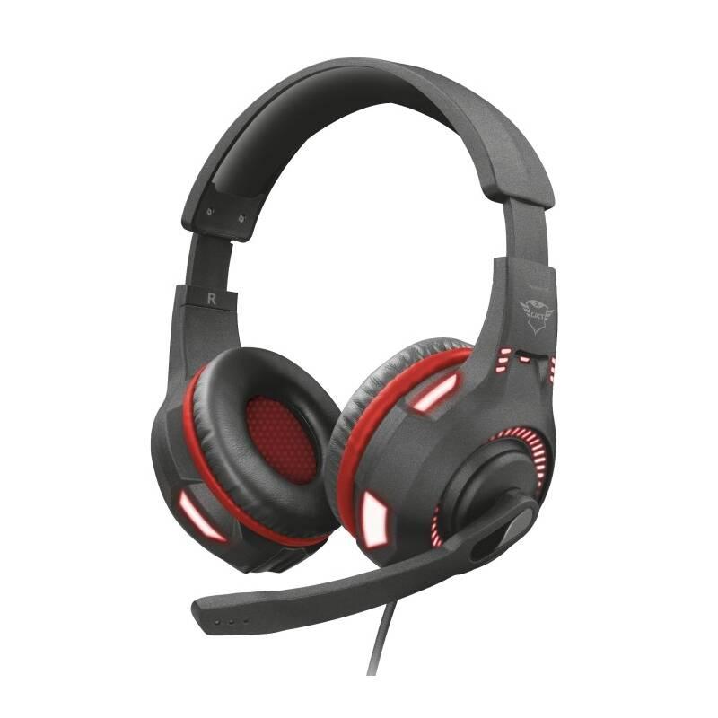 Headset Trust GXT 407 Ravu Illuminated černý