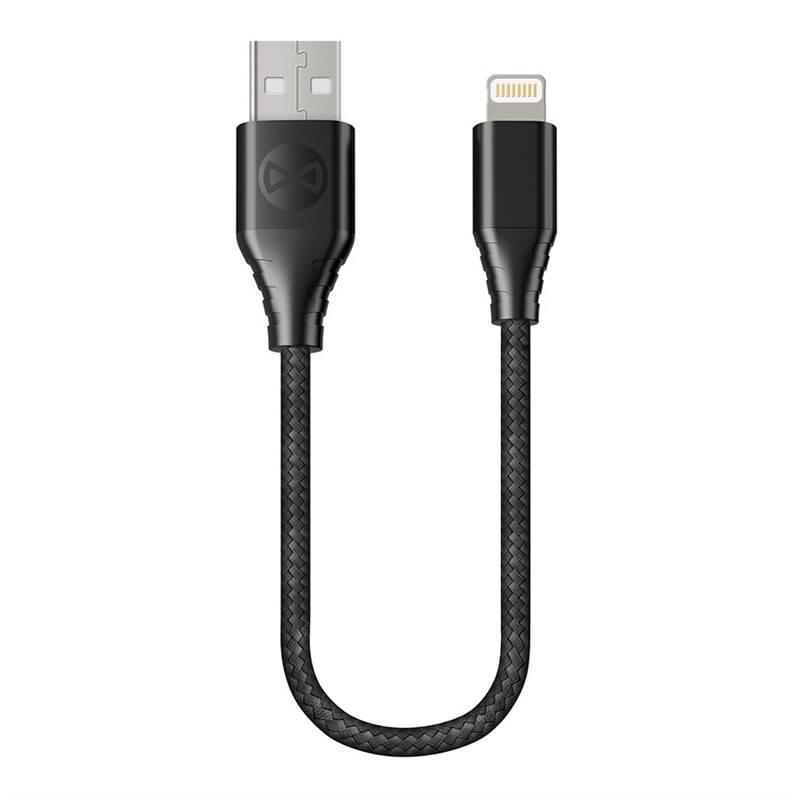 Kabel Forever Core USB Lightning, MFI, 20cm černý, Kabel, Forever, Core, USB, Lightning, MFI, 20cm, černý