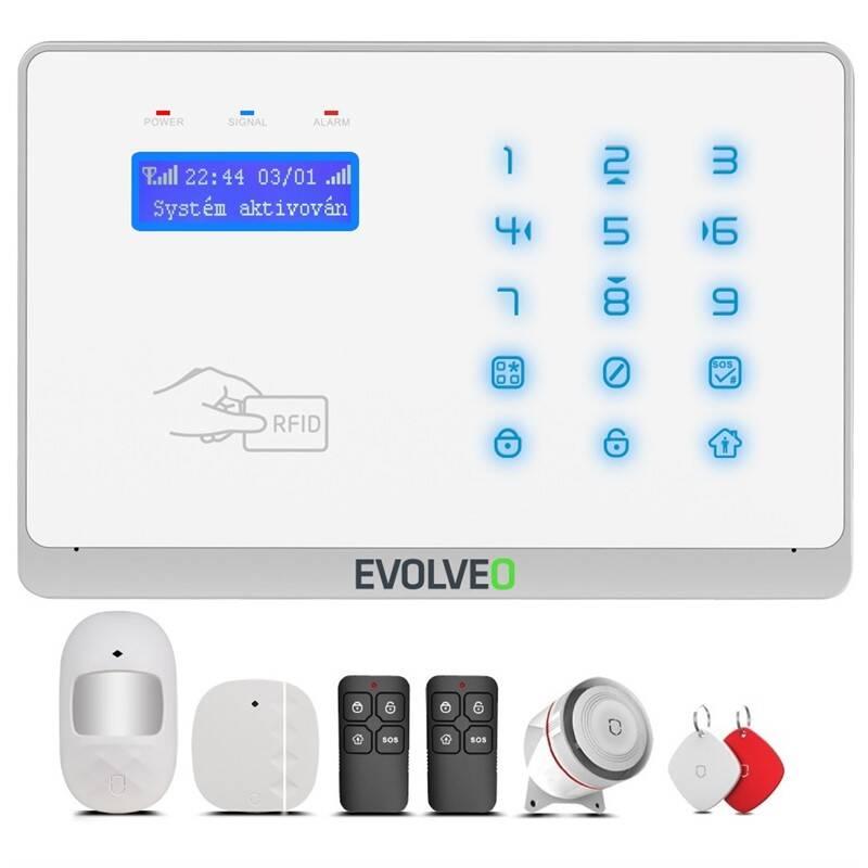 Kompletní sada Evolveo Salvarix bezdrátový WiFi&GSM alarm s čtečkou RFID, Kompletní, sada, Evolveo, Salvarix, bezdrátový, WiFi&GSM, alarm, s, čtečkou, RFID