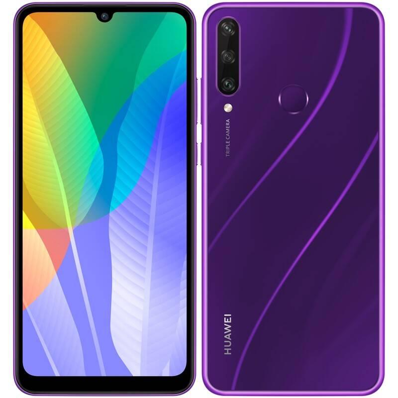 Mobilní telefon Huawei Y6p fialový