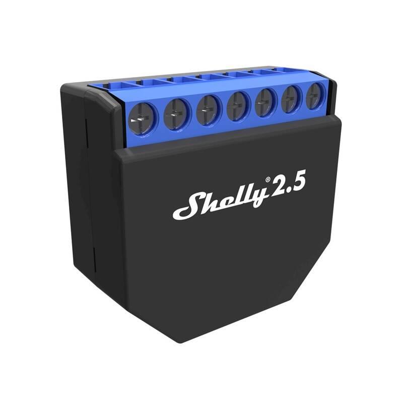Modul Shelly 2.5, spínací žaluziový modul s měřením spotřeby 2x 10A, WiFi